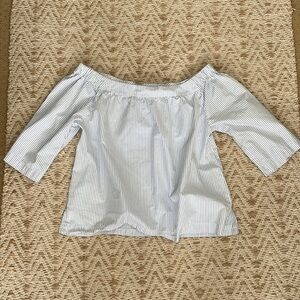 Madewell stripe top off the shoulder medium